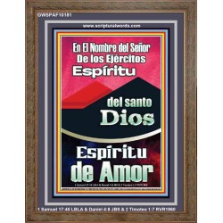 Santo El Espíritu del Amor   Marco de madera del arte de las escrituras   (GWSPAF10181)   "33x45"