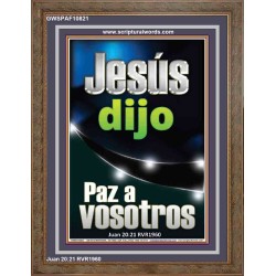 Jesús dijo Paz a vosotros   Versículos de la Biblia Marco Láminas artísticas   (GWSPAF10821)   "33x45"