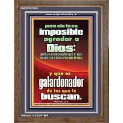 Pero sin fe es imposible agradar a Dios   Versículos de la Biblia Marcos en línea   (GWSPAF9685)   "33x45"