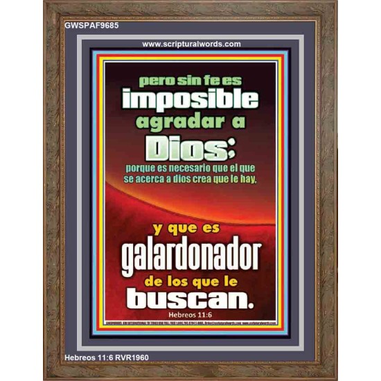 Pero sin fe es imposible agradar a Dios   Versículos de la Biblia Marcos en línea   (GWSPAF9685)   