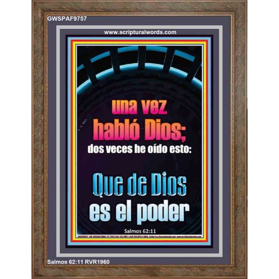 Una vez Dios habló; Está hecho Todo el poder es de Dios   Escrituras de la Biblia en el marco del amor   (GWSPAF9757)   