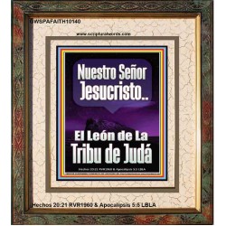 JesuCristo El León de La Tribu de Judá   Arte de pared religioso enmarcado   (GWSPAFAITH10140)   