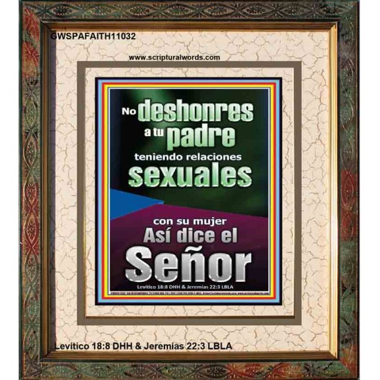 sexo con la esposa de tu padre es un pecado grave   Arte de la pared de las Escrituras   (GWSPAFAITH11032)   