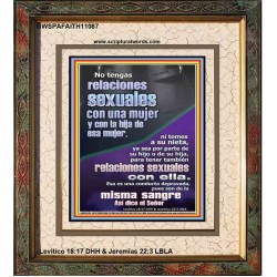 sexo con una mujer y su hija es un pecado grave   Cartel cristiano contemporáneo   (GWSPAFAITH11087)   