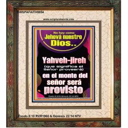 Yahveh-jireh (que significa «el Señor proveerá»)   Retrato de fe enmarcado en madera   (GWSPAFAITH9854)   