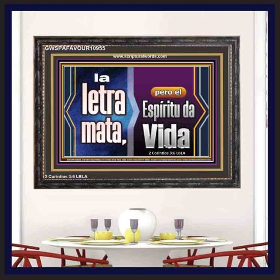 la letra mata, pero el Espíritu da Vida   Láminas artísticas de las Escrituras   (GWSPAFAVOUR10955)   