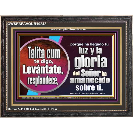 Talita Cumi levántate y brilla   Arte de pared bíblico de marco grande   (GWSPAFAVOUR10242)   
