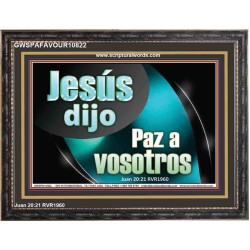 Jesús dijo Paz a vosotros   Arte de la pared del marco cristiano   (GWSPAFAVOUR10822)   