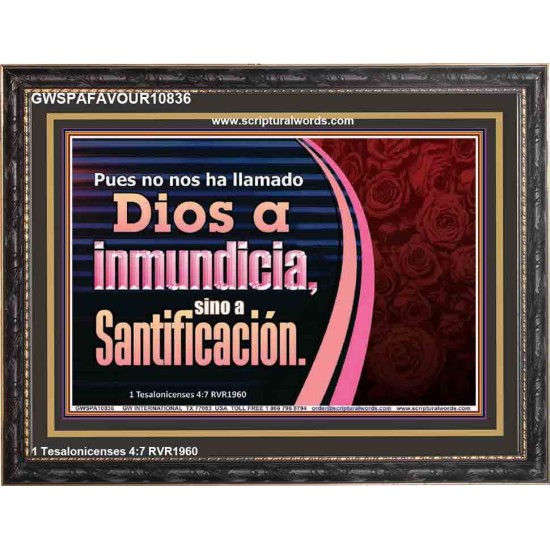 Ser santificado   Letreros enmarcados en madera de las Escrituras   (GWSPAFAVOUR10836)   