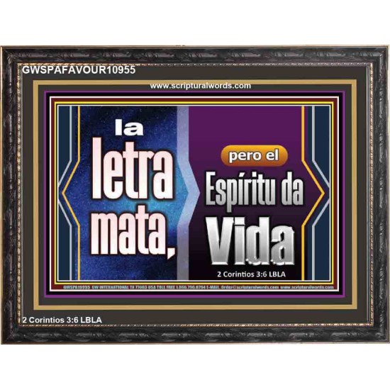 la letra mata, pero el Espíritu da Vida   Láminas artísticas de las Escrituras   (GWSPAFAVOUR10955)   