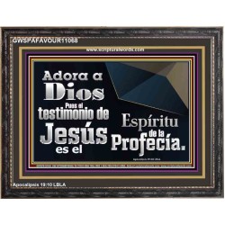 el Testimonio de Jesús es el Espíritu de la Profecía   Arte de las Escrituras con marco de vidrio acrílico   (GWSPAFAVOUR11068)   