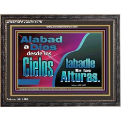 Alabad a Dios desde los Cielos;   Marco de vidrio acrílico de pinturas bíblicas   (GWSPAFAVOUR11076)   