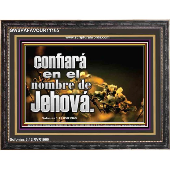 confiará en el nombre de Jehová.   Cartel cristiano contemporáneo   (GWSPAFAVOUR11165)   