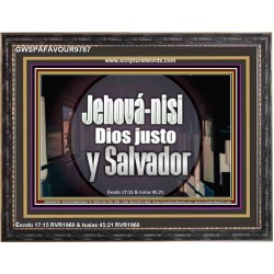 Jehová-nisi, Dios justo y Salvador   Versículo de la Biblia enmarcado   (GWSPAFAVOUR9787)   