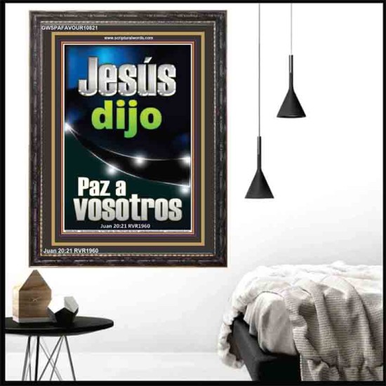 Jesús dijo Paz a vosotros   Versículos de la Biblia Marco Láminas artísticas   (GWSPAFAVOUR10821)   