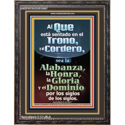Alabanza, Honra, Gloria y Dominio A Nuestro Dios Por Siempre   Marco de versículos bíblicos alentadores   (GWSPAFAVOUR10867)   
