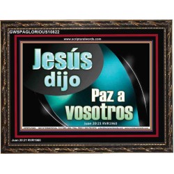 Jesús dijo Paz a vosotros   Arte de la pared del marco cristiano   (GWSPAGLORIOUS10822)   