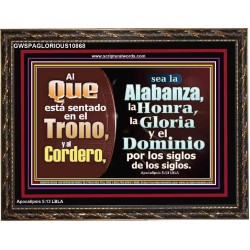 Alabanza, Honor, Gloria y Dominio Al Cordero de Dios   pinturas cristianas   (GWSPAGLORIOUS10868)   "45X33"