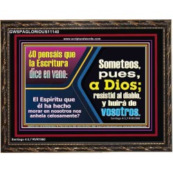 Someteos, pues, a Dios; resistid al diablo, y huirá de vosotros.   Decoración de Escrituras enmarcadas   (GWSPAGLORIOUS11140)   "45X33"