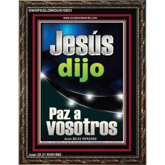 Jesús dijo Paz a vosotros   Versículos de la Biblia Marco Láminas artísticas   (GWSPAGLORIOUS10821)   