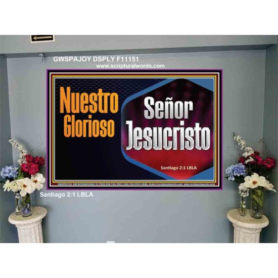 Nuestro Glorioso Señor Jesucristo   Letreros con marco de madera de las Escrituras   (GWSPAJOY11151)   