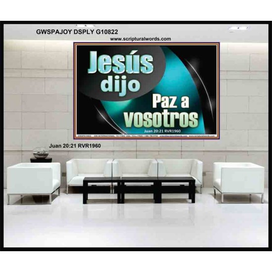 Jesús dijo Paz a vosotros   Arte de la pared del marco cristiano   (GWSPAJOY10822)   