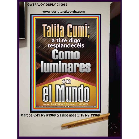 Talitha Cumi brilla como luces en el mundo   Versículos de la Biblia   (GWSPAJOY10962)   