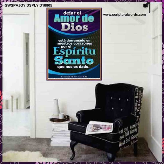 El amor de Dios   Versículos de la Biblia enmarcados para el hogar en línea   (GWSPAJOY10805)   