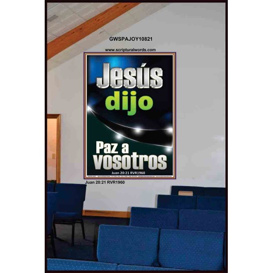 Jesús dijo Paz a vosotros   Versículos de la Biblia Marco Láminas artísticas   (GWSPAJOY10821)   