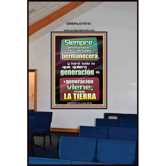 generación en generación tu palabra permanece en los cielos   Versículos de la Biblia Arte de la pared   (GWSPAJOY9781)   