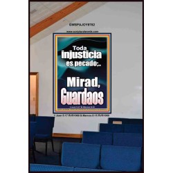 Toda injusticia es pecado Ten cuidado ten cuidado   Versículos de la Biblia Póster   (GWSPAJOY9782)   