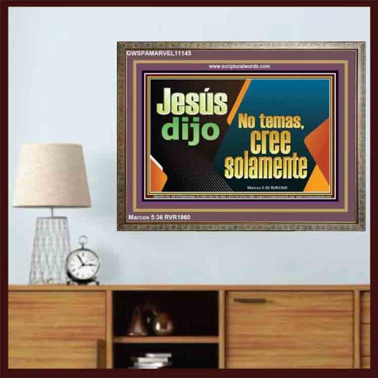 Jesús dijo No temas, cree solamente   Arte cristiano del marco   (GWSPAMARVEL11145)   