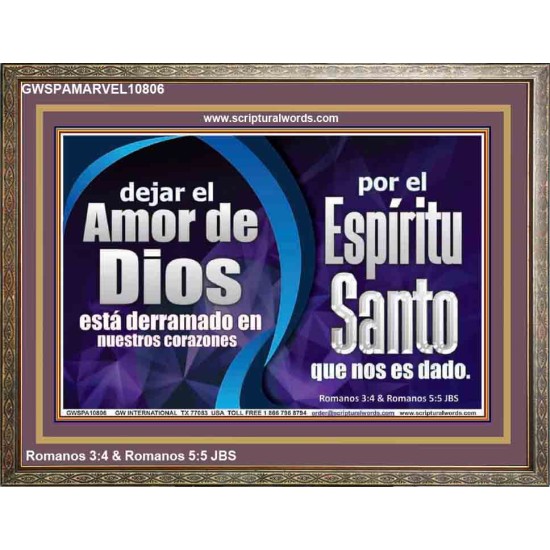 El amor de Dios en nuestras vidas   Marco Escritura Decoración   (GWSPAMARVEL10806)   