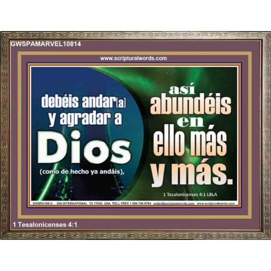 debes caminar y agradar a Dios   Marco Decoración bíblica   (GWSPAMARVEL10814)   