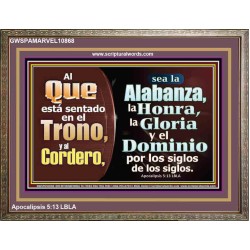 Alabanza, Honor, Gloria y Dominio Al Cordero de Dios   pinturas cristianas   (GWSPAMARVEL10868)   "36X31"