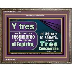 Tres Testigos en la tierra el Espíritu, el Agua y la Sangre   Arte Religioso   (GWSPAMARVEL10895)   "36X31"