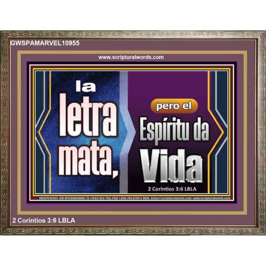 la letra mata, pero el Espíritu da Vida   Láminas artísticas de las Escrituras   (GWSPAMARVEL10955)   