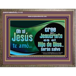 Oh, sí, Jesús te amó   Arte de pared de escritura de marco grande   (GWSPAMARVEL11115)   