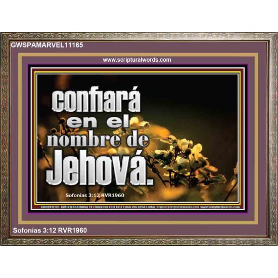 confiará en el nombre de Jehová.   Cartel cristiano contemporáneo   (GWSPAMARVEL11165)   