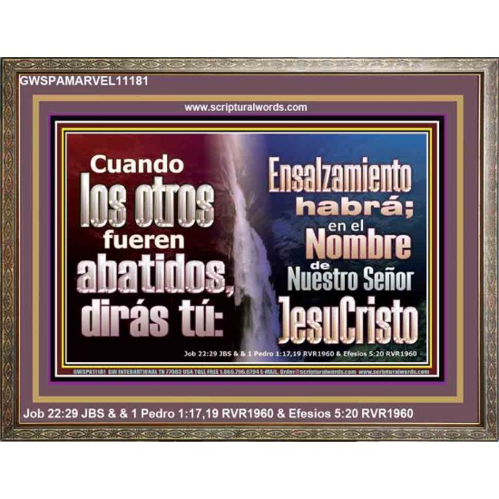 en vez de bajar eres levantado   Versículos de la Biblia Póster   (GWSPAMARVEL11181)   