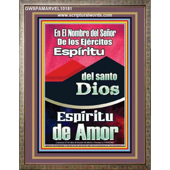 Santo El Espíritu del Amor   Marco de madera del arte de las escrituras   (GWSPAMARVEL10181)   