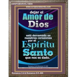 El amor de Dios   Versculos de la Biblia enmarcados para el hogar en lnea   (GWSPAMARVEL10805)   "36x31"