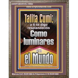 Talitha Cumi brilla como luces en el mundo   Versculos de la Biblia   (GWSPAMARVEL10962)   "36x31"
