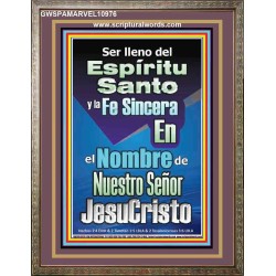 Fe Sincera En El Nombre De Nuestro Seor Jesucristo   Versculos de la Biblia Pster   (GWSPAMARVEL10976)   "36x31"