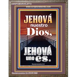 Jehová nuestro Dios   Letreros con marco de madera de las Escrituras   (GWSPAMARVEL9714)   