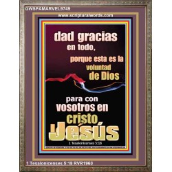 Dar Gracias Siempre es la voluntad de Dios para ti en Cristo Jesús   decoración de pared cristiana   (GWSPAMARVEL9749)   "36x31"