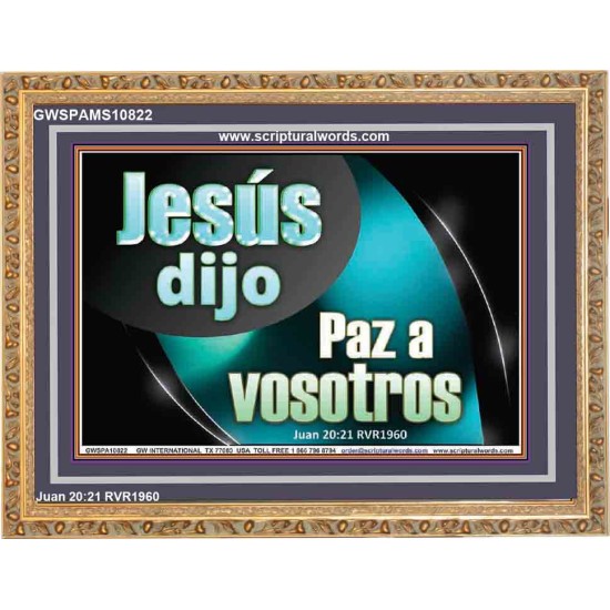 Jesús dijo Paz a vosotros   Arte de la pared del marco cristiano   (GWSPAMS10822)   
