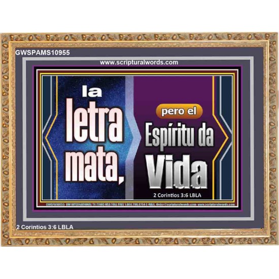 la letra mata, pero el Espíritu da Vida   Láminas artísticas de las Escrituras   (GWSPAMS10955)   