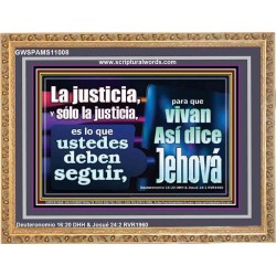 La justicia, y sólo la justicia   Versículos de la Biblia Arte de la pared Marco de vidrio acrílico   (GWSPAMS11008)   