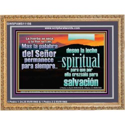 La Palabra de Dios mejor Leche Espiritua   Versculo bblico alentador enmarcado   (GWSPAMS11156)   "34X28"